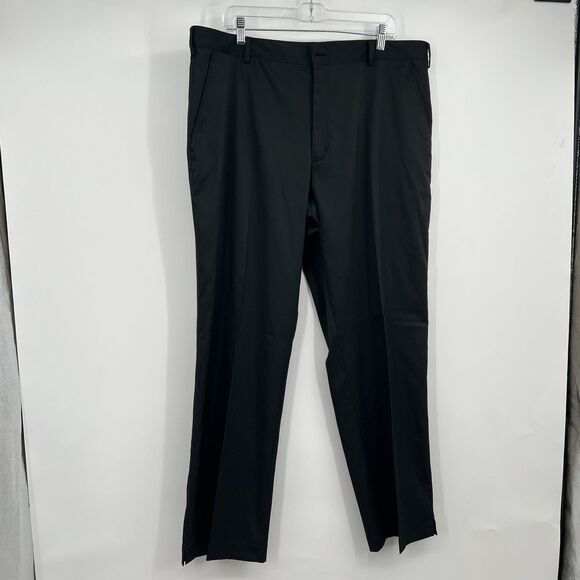 Mens Nike Dri Fit Black Golf Pants Straight Leg 38x32 Casual Athletic FLAWED - Picture 1 of 14